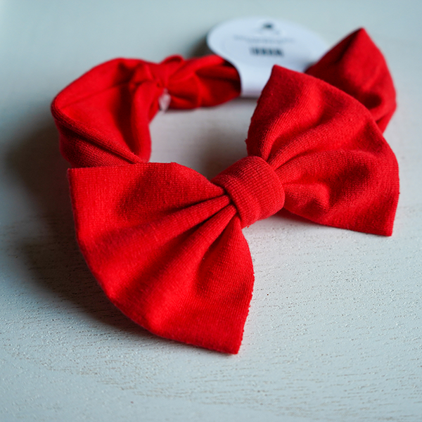 Baby Headband Bow Red